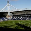 A general view inside the stadium during the match between Preston North End and Norwich City at Deepdale on April 02, 2021 in Preston, England. (Photo by Clive Brunskill/Getty Images)