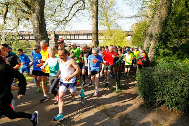 Runners set off in Saturday's parkrun