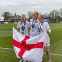 Connie Clarke, right, played for England against Wales (photo: Preston Grasshoppers)