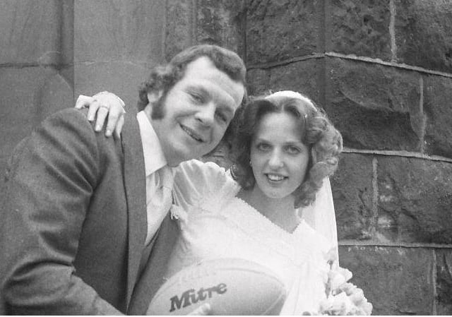 Bill Beaumont and wife Hilary on their wedding day in the 1970s.
Sir Bill, who hails from Chorley, was captain of the England rugby union team, earning 34 caps. His greatest moment as captain was the unexpected 1980 Grand Slam win. He played as a lock.
He was Chairman of the Rugby Football Union from 2012 to 2016 and has been Chairman of World Rugby since July 1 2016.