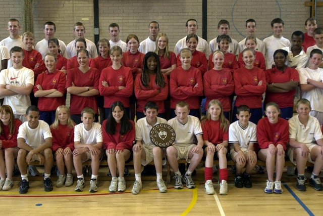 Some of the Archbishop Temple High School athletics team - winners of the Preston Schools Athletics Championships at Cottam. In a very close competition they beat their rivals by only eight points, the second time they have won in three years