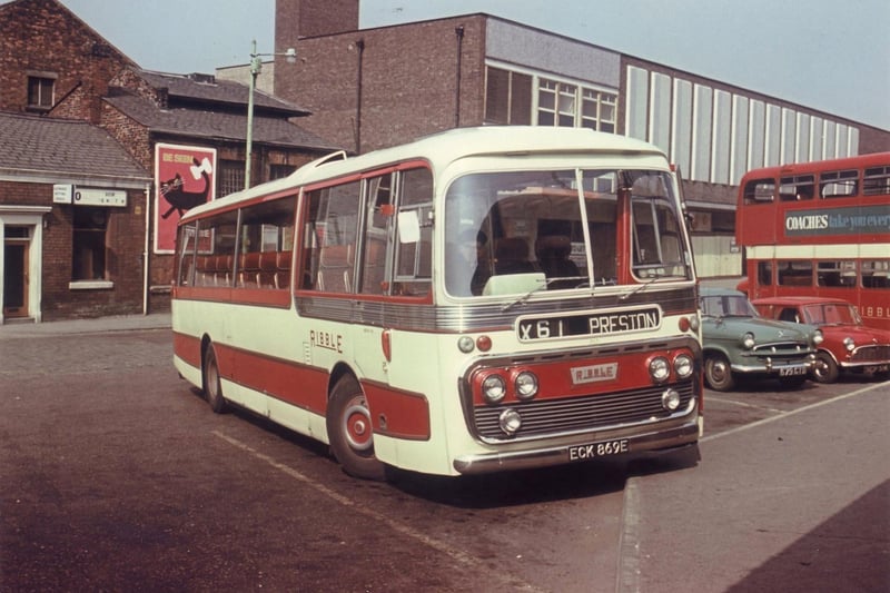 Ribble Bus at Tithebarn Street bus station, Preston April 20, 1969