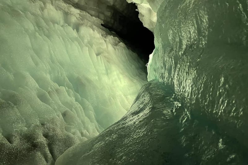 Peter Green captured this image as he stared down a crevasse inside a glacier during a visit to Iceland.
