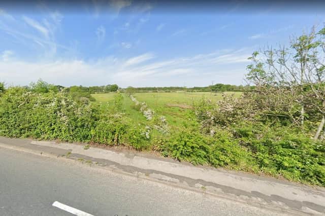 Land adjacent to the A6 near Garstang where the development is to be built.