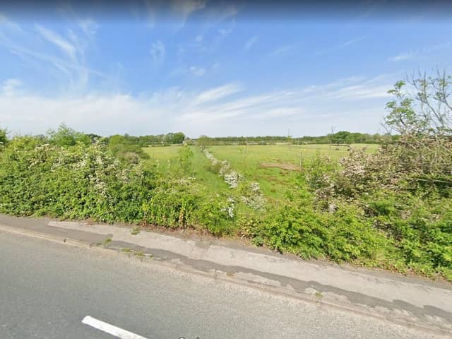 Land adjacent to the A6 near Garstang where the development is to be built.