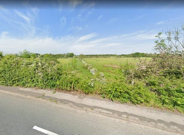 Land adjacent to the A6 near Garstang where the development is to be built.