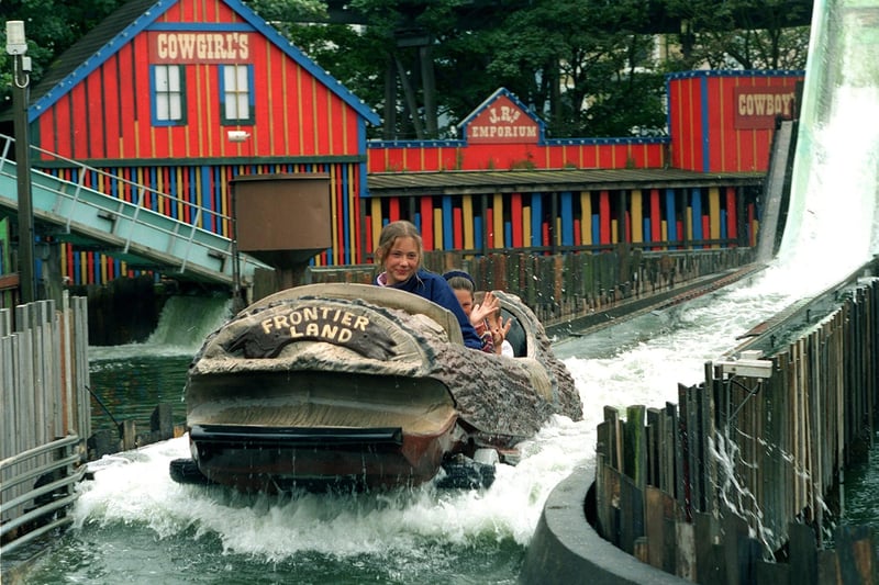 Frontierland Morecambe the log flume. Picture by Darren Andrews.