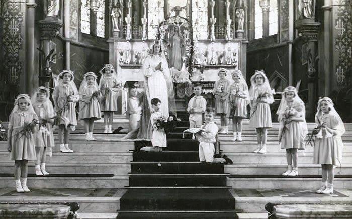 St. Walburge's Church, Preston. 1939 May Queen

