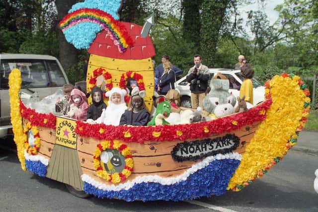 Ready for the deluge are the Cock Robin playgroup on their float for the Churchtown Festival