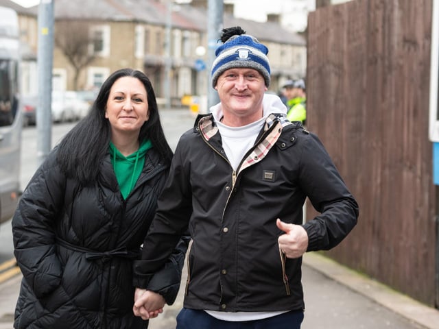 PNE fans before the game against Burnley