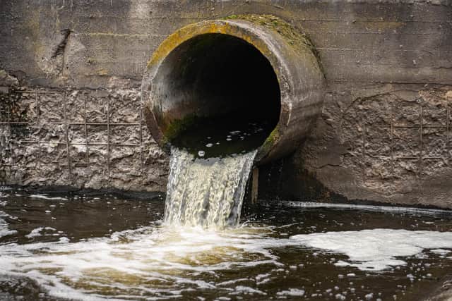 An example of a sewage spill