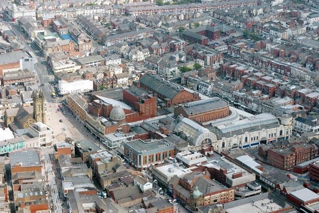 The Winter Gardens captured from the air in 2010