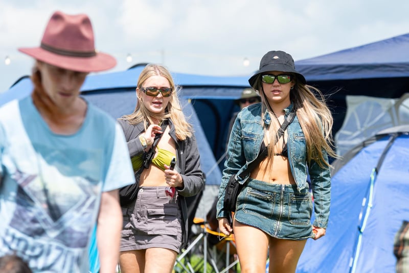 First festival-goers arrive at "the UK's most eccentric and exuberant festival".