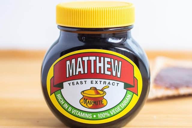 Your own personalised marmite jar