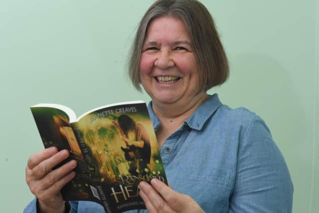 Preston author Jeanette Greaves with her second novel, Ransomed Hearts