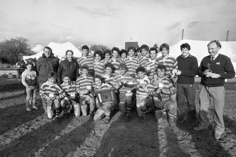 The pack power of St Brendan's College finally clinched the All England Schools Rugby crown for the Bristol school at Preston Grasshoppers. They scored two tries in both the semi-final and final of the tournament - against Queen Elizabeth Grammar School and Kirkham Grammar School respectively