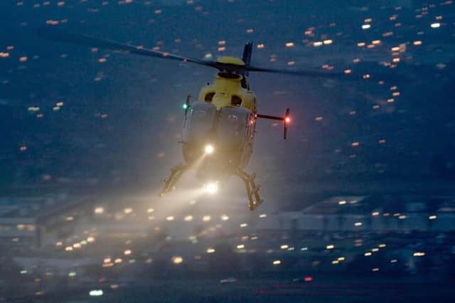 The police helicopter was deployed to help search for the man who was spotted carrying the sword in Ribbleton Avenue, Preston at around 7.14pm on Tuesday (April 29)