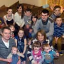 Noel and Sue Radford with 16 of their 22 children