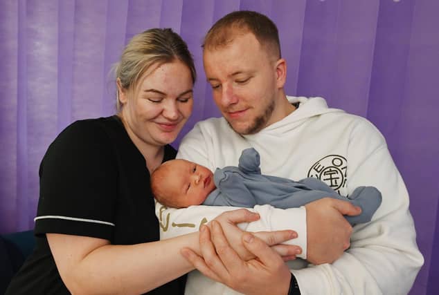 Baby Noel Peter, born October 25 at 12.31pm, weighing 7lb 4oz, to Stephanie Smith and Charlie Eidsforth from Barton.