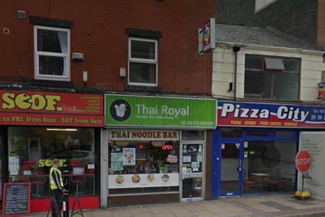 Thai Royal at 81 Friargate, Preston; rated on February 1. The Thai noodle bar takeaway received a three-star rating.