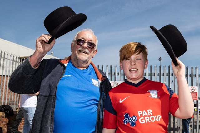 These two PNE fans doff their bowler hats to the Gentry