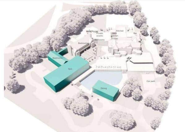 This is the long-term vision showing where Northcote bosses would like to build spa facilities as well as extra rooms.