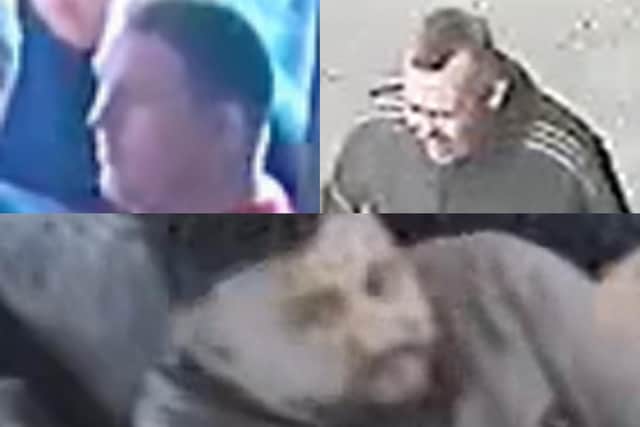 Do you recognise these men? Police want to speak to them following a serious assault outside a pub in Blackburn (Credit: Lancashire Police)