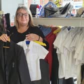 Sue Uttley, manager of Home Start fundraising shop in St Annes, is coordinating a school uniform bank to help struggling families in Blackpool, Fylde and Wyre