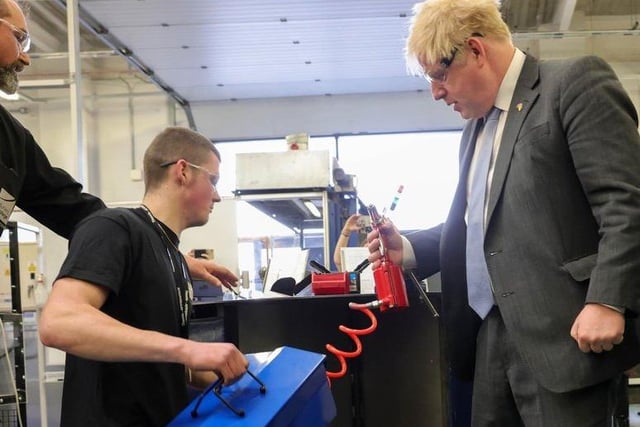 Boris at Burnley College. Picture by Andrew Parsons CCHQ / Parsons Media
