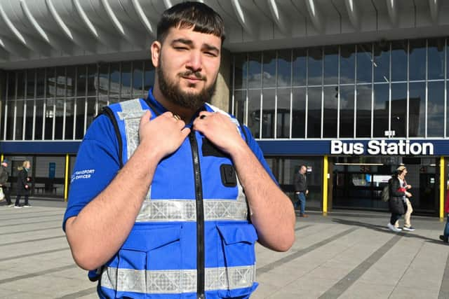 Roman Karasz, one of Lancashire's new team of public transport safety officers, pictured at Preston Bus Station