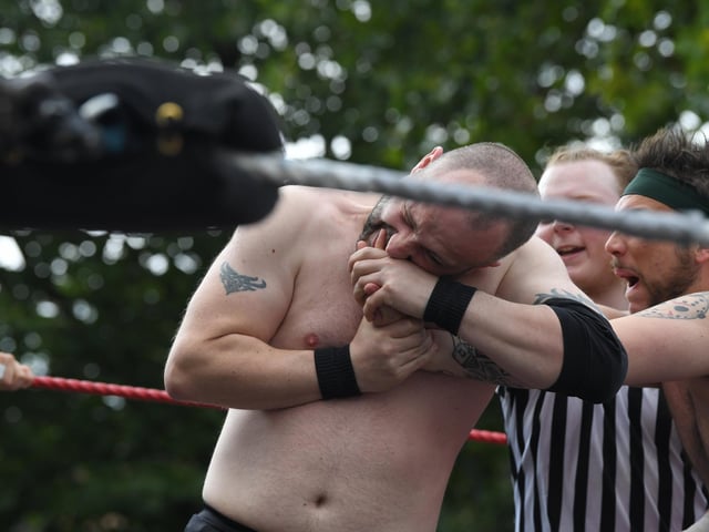 Wrestling on Preston Flag Market
