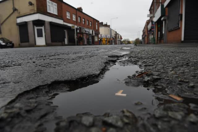 Lancashire County Council will fill potholes that are over 40mm deep, irrespective of whether the route is on its list of pre-planned repairs. This crater was captured on Ribbleton Avenue