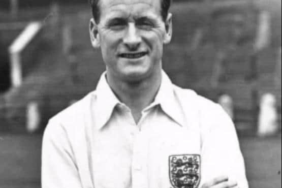 Tom Finney as a young England player.
