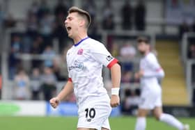 Nick Haughton was on target twice against Yeovil but ended up on the losing team (photo: Steve Mclellan/@AFC FYLDE)