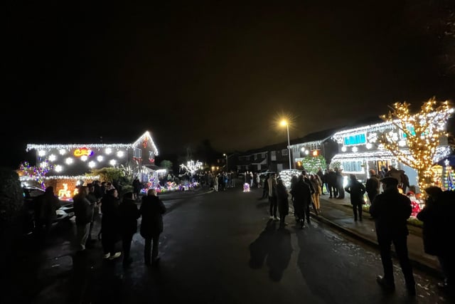 Deck the Halls Christmas lights in Judeland, Astley Village