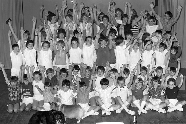 St Teresa's Scout Gang Show rehearsal at Priory High School in Penwortham all the way back in 1982