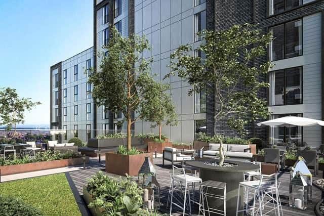 Work is underway on The Exchange development on Pole Street, where 200 apartments will be built (image: Day Architectural Limited)