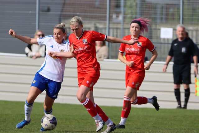 Nic Worthington battling for Chorley Women (Mike Worthington, 2025)