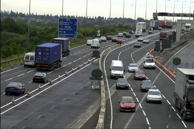 Thelwall Viaduct where work is going on to repair a defective joint.