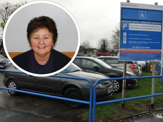 Michelle Woodburn was dumbfounded when she got a parking ticket after using a disabled car park at the Royal Preston when accompanying her blue badge-holding dad to an appointment
