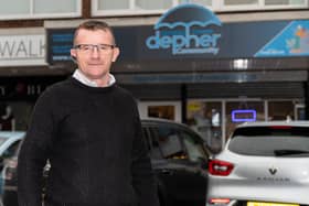 James Anderson, owner of Depher CIC in Burnley, which helps people to pay for food and energy. Photo: Kelvin Stuttard