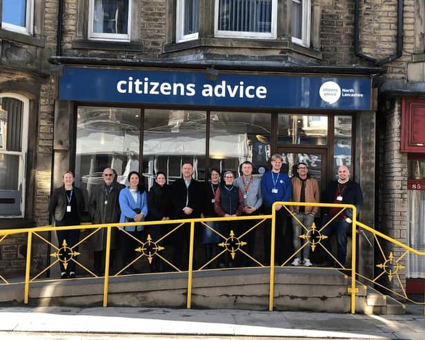 Citizens Advice Team outside the Morecambe office