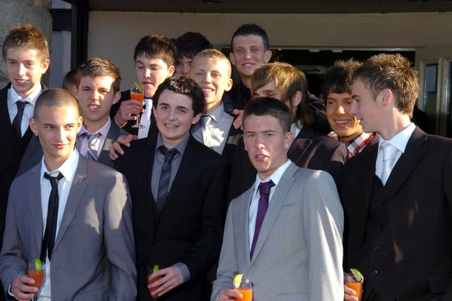 The lads show some style at Our Lady's High School prom night at The Crofters, Cabus in 2009