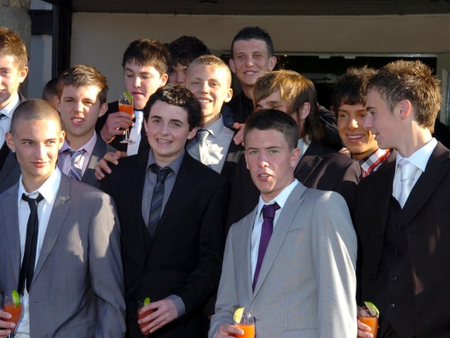 The lads show some style at Our Lady's High School prom night at The Crofters, Cabus in 2009