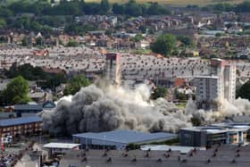 Coming down - the demolition of Layton Flats in 2016