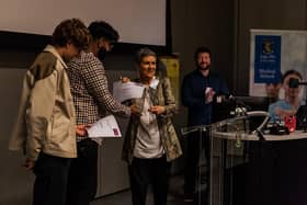 Posters created by Medical School students to illustrate their volunteering placements were on display at the conference with prizes on offer for the best entries. Image: Brian Sayle