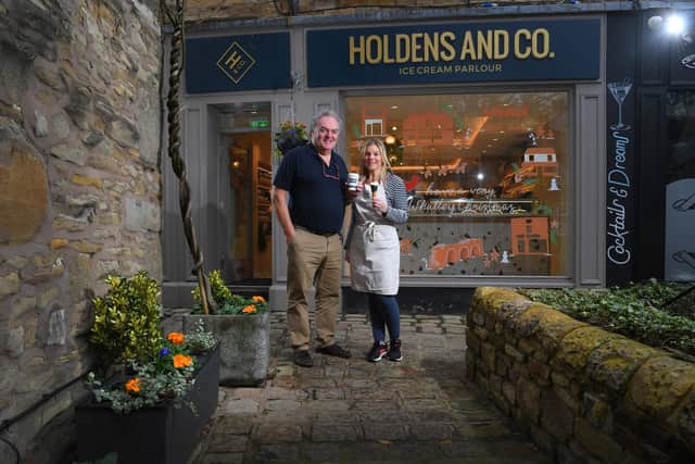 Photo Neil Cross; Richard and Lucy Cort at Holdens  and Co.