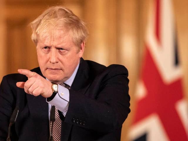 Prime Minister Boris Johnson gives a press conference on the ongoing situation with the coronavirus pandemic with chief medical officer Chris Whitty and Chief scientific officer Sir Patrick Vallance in Downing Street after he had taken part in the government's COBRA meeting on March 16 (Photo: Richard Pohle - WPA Pool/Getty Images)