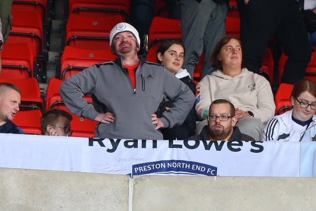 Preston North End fans watch on.