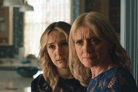 Miri (Rose Ayling-Ellis) and Christine (Anne-Marie Duff) in the new BBC thriller Reunion (Picture: BBC/Warp Films)